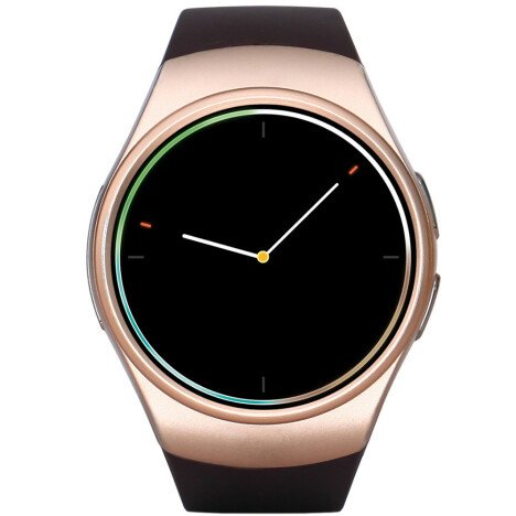 Ceas Smartwatch cu Telefon iUni KW18, Touchscreen 1.3 Inch, Notificari, iOS, Android, Gold + Card Mi